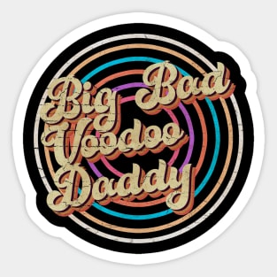 vintage circle line color Big Bad Voodoo Daddy Sticker